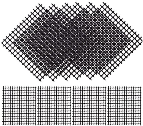 Pro Bamboo Kitchen 100PCS Plastic Mesh Screen 4 x 4 inches Square Mesh Gasket Earth Leakage Prevention Bonsai Pot Mesh Screen Plant Pot Hole Mesh Mat Drainage Hole Screen Planter Hole Mesh Mat Black