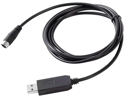 Cutesliving Cavo da USB a mini DIN a 8 pin, cavo dati da USB a mini DIN a 8 pin per stazioni di lavoro musicali, chip FTDI FT231XS per sequencer Yamaha QY100/AW4416 (1,8 m/1,8 m)