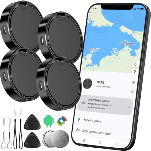 Tracker Android Smart Tag Android Air Android Tag Schlüsselfinder kompatibel mit Google Mein Gerät Finden APP (Android NUR) IP67 Android Tracker Bluetooth KeyFinder für Koffer/Gepäck/Brieftasche