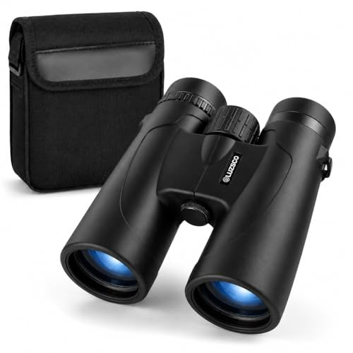 Luzsco 10x42 Fernglas für Erwachsene - High Power FMC mehrfach vergütetes Objektiv, wasserdicht IPX4, breites Sichtfeld, leicht, zentraler Fokus, ideal für Vogelbeobachtung, Jagd, Reisen