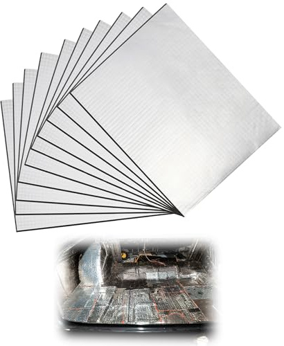 WeeGoo 30 Pcs Sound Deadening Pad Car Sound Proofing Mat 25x18 cm | Self Adhesive, Waterproof, Aluminium Foam Sound Deadener Mat, for Car Roof Door Ceiling