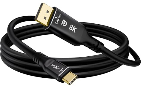 Mygatti 5m USB C to DisplayPort 1.4 Cable, Unidirectional 32.4Gbps Type‑C Thunderbolt 4/3 to DP 1.4 Cable, 8K@60Hz 4K@144Hz HDR HBR3 Video Cable for MacBook, iPad Pro, iMac, Mac Mini