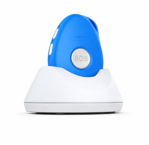 G-TELWARE SOS GPS Tracker G-ASSISTANT, GPS/GSM/4G LTE, Notruf-System mit Telefon, Fallsensor, GEO Fence, IP67 Wasserdicht, für Senioren/Kinder/Demenzkranke (OCEANSBLUE, 4G-Professional)