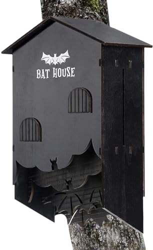 Youding Maison pour Chauves-Souris | en Bois pour Jardin | Abri de Chambre à air pour Mur | Décoration de Jardin extérieur et Arbre pour Halloween