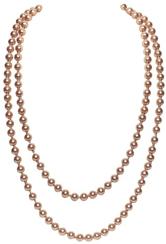 BABEYOND Long Knot Pearl Necklace 1920s Flapper Imitation Pearls Necklace