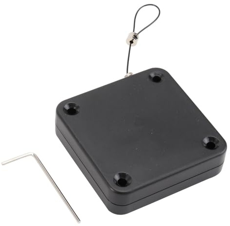 HINTRMENT Cierrapuertas para Puertas Metálicas y Cortafuego Automático Sensor y Cable Retráctil sin Perforaciones Cierre Automático y Material Abs en Oficinas y Hogares