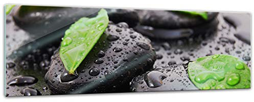 Bilderdepot24 Glasbild - Zen Steine IV - 90 x 30 cm - Deko Glas - Wandbild aus Glas - Bild auf Glas - Moderne Glasbilder - Glasfoto - Echtglas - kein Acryl - Handmade