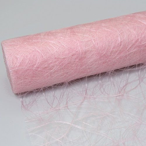 Sizoweb Tischband - 25 Meter Rolle + 100 Deko Sterne in Gold Gratis (30cm Breite, Zartrosa)