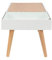 One Couture Table d'appoint, Verre, Blanc/Naturel, 90 x 45 x 40