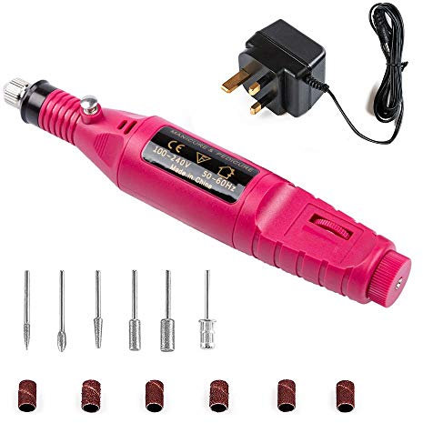 TEEROVA Nail File Drill Kit Professional Electric Acrylic Nail Polishing Machine Manicure Pedicure Set Nail Care Tool