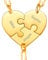 PROSTEEL Herz Collier für Damen Mädchen personalisiert 18k vergoldet 3er Puzzle Teile Namen Gravur Anhänger Halskette für Freundschaft Freundinnen Geschenk Weihnachten Geburtstag
