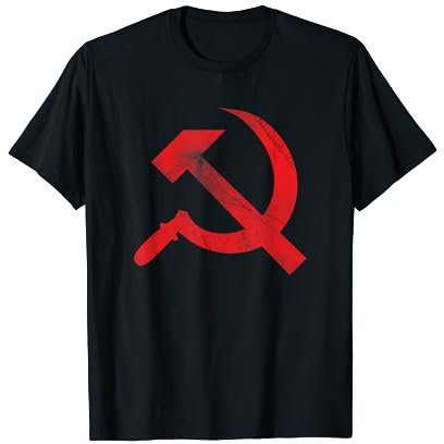 CCCP UdSSR Hammer Sichel Flagge Soviet Kommunismus T-Shirt