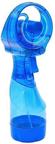 O2COOL LED Lights Deluxe Handheld Battery Powered Water Misting Fan (Dark Blue)