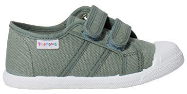 Pisamonas Zapatillas Niños Lona Cinta Adhesiva Talla 24 Color Verde Helecho