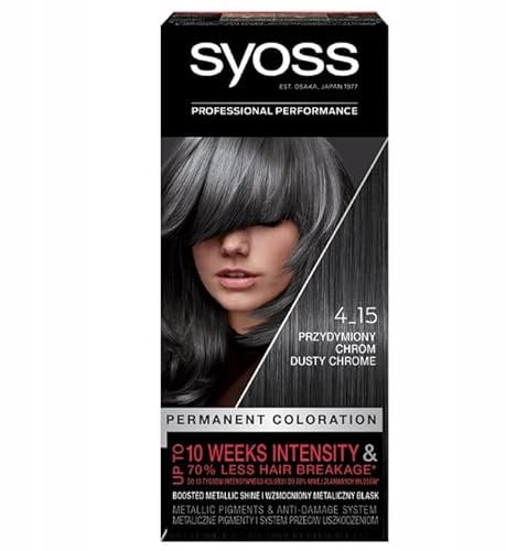 Syoss Tinte permanente para el cabello, 4.15 Smoke Chrome, 115 ml