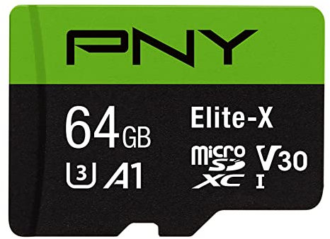 PNY 64GB Elite-X Class 10 U3 V30 microSDXC Flash Memory Card