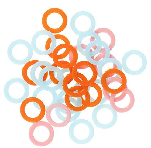 Centitenk 100 Pezzi Rotondi di plastica Multicolore di Lavoro a Maglia Crochet Marcatori di bloccaggio del Punto Marcatori Anelli Ago Clips