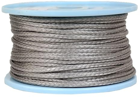 Dyneema, corda intrecciata in Dyneema, diametro 4 mm, 50 m, colore grigio