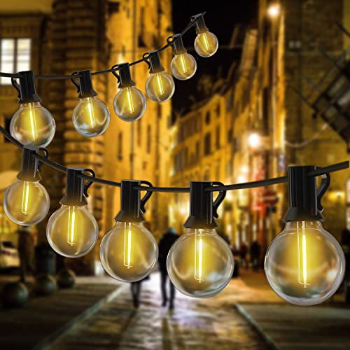 LED Lichterkette Glühbirnen Außen, 15m Globe Birnen Lichterkette 30+3 G40 Glühbirnen Wasserdichte für Garten Balkon Terrasse Halloween Weihnachten Hochzeit Party