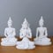 HYFAN Kleine Meditations-Buddha-Statue, harmonische Yoga-Figur, Sammlerstück, Handwerk, Feng Shui-Skulptur, Dekoration für Zuhause, Büro, Regal, Schreibtisch (weiß, 3 Stück)
