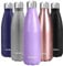SUNWILL Metal Water Bottle Stainless Steel 500ml, Insulated Reusable Thermal Flask for Cold and Hot Drink, Travel, Sports, Gym, Powder Coated Lavender