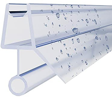 WITEN&NOCK Duschkabinen-Dichtung 60 cm Glasstärke 5/6 mm Wasserabweiser Duschdichtung Ersazdichtung für Duschabtrennung Glastrennwände Glasstür 2er Set