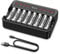 SUKAI Akku AA AAA mit 8 Stück 2800mAh AA NI-MH wiederaufladbaren Batterien, wiederaufladbares Batterien- und Ladegerät-Set (Micro USB- und Type C-Eingang, unabhängiger Steckplatz)