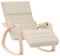 vidaXL Schaukelstuhl Relaxstuhl Schwingstuhl Ruhesessel Loungesessel Sessel Schwingsessel Polstersessel Schaukelsessel Wohnzimmer Creme Stoff