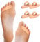 Pedimend Silicone Gel Hammer Toe Crest Pads - 4 Pieces | Claw Crooked Mallet Toes Props Straightener Corrector | Under Toe Support | Orthopedic Metatarsal Rings (Pink)