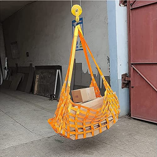Hebenetzriemen - Hängendes Hebe-Gepäcknetz, Starkes Flaches Nylon-Gurtnetz, Kletternetz, Robuster Spanngurt Zum Heben Und Abschleppen, Tragfähigkeit 0,3–3,5 T (Size : 4 X 4M/Mesh 20cm/Load 3.5t)