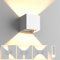 Wandlampe Mit Austauschbarer G9 LED Birne, Wandleuchte Innen/Aussen 9W 500LM 3000K Warmweiß, Aussenleuchte IP65 Wasserdichte Up Down Einstellbarer Abstrahlwinkel Design Wandbeleuchtung - Weiß