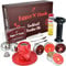 Jigger N' Dash Cocktail Smoker Kit mit Taschenlampe, Tiki Top Whiskey Kit, Bourbon Geschenke für Männer Old Fashioned Smoker Whiskey Smoker Infuser Kit Bourbon Smoker Kit Whiskey Smoker Set (Red