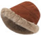 Rayson Damenmützen Winter Gefüttert Weit Elegant Mütze Damen Winter Bommel mit Ohrenschutz Fischerhut Damen Winter Winddichte Mütze Fleece Futter(Braun,One Size)
