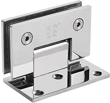 ANNURA Duschwand Scharniere,Duschwand Beschläge, Scharnier Glastür Badezimmer Edelstahl 304 Wandmontage Glas Dusche Befestigungsclip Chrom Türscharnier