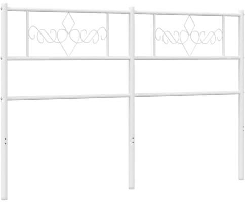 vidaXL Ersatz-Kopfteil Metall Weiß 120 cm