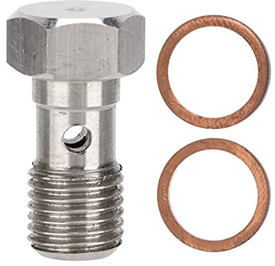 Kuuleyn Kit D'assortiment D'écrous Et De Boulons, 7/16 Pouces X 20, Boulon Banjo Unf en Acier Inoxydable, Adaptateur De Raccord De Frein De 25 Mm De Long avec 2 Rondelles