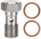 Kuuleyn Kit D'assortiment D'écrous Et De Boulons, 7/16 Pouces X 20, Boulon Banjo Unf en Acier Inoxydable, Adaptateur De Raccord De Frein De 25 Mm De Long avec 2 Rondelles