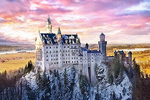 Diamant-Malerei für Kinder, 5D-Diamant-Malerei-Set, Schloss Neuschwanstein, DIY-Malen nach Zahlen, Diamant-Malerei für Erwachsene, Geburtstagsgeschenke, 30 x 40 cm