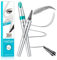 Augenbrauenstift mit 4 Spitze Micro Kopf, Flüssiger Augenbrauen Microblading Stift, Augenbrauenstift Micro 4 Punkt Brauenstift Langanhaltend Wasserdicht Natürliche Augenbrauen Make-up (#5 Rauchgrau)