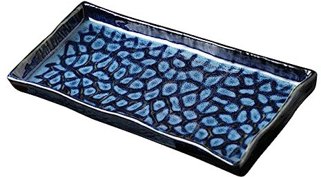 MAGICLULU Set Di Piatti in Ceramica - Piatti Da Sushi in Rilievo Giapponese Vassoi Per Pasta Frutta Pesce Piatti Da Portata Multiuso Ideale Per La Casa