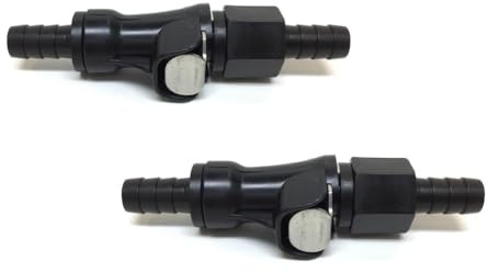 2x Benzinschlauch Kupplung Schnellverschluss 6mm Schlauch Verbinder Universal - passend für Moped Mofa Roller
