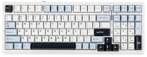 EPOMAKER x Aula F99 Teclado Mecánico Inalámbrico, Personalizable y Intercambiable en Caliente, Bluetooth/2.4Ghz/USB-C, Gasket, 8000mAh, NKRO, RGB, para Juegos/Win/Mac (F99 Blue, Reaper Switch)