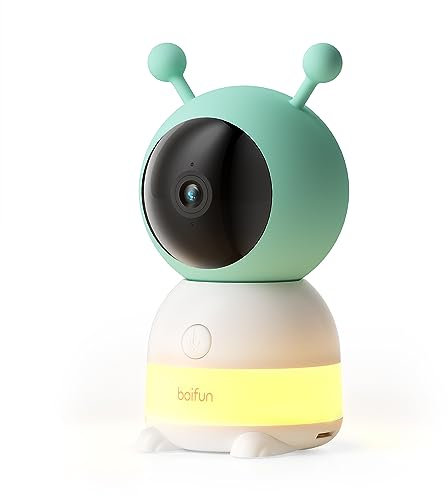 BOIFUN Zusätzliche Kamera für Baby 6T - 2K WiFi Baby Monitor, Nachtlicht, Bewegungs- & Schrei- & Geräuscherkennung, AI Auto-Tracking, Temperatur- & Feuchtigkeitssensor, Videoaufnahme&Wiedergabe…