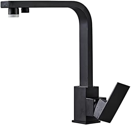 3 Way Water Filter Tap Swivel Spout Pure Drinking Water 3 in 1 Drinking Water Mixer Taps 3 Way Kitchen Tap for Filter Water System Black 3 Modes,Black,Single Mode