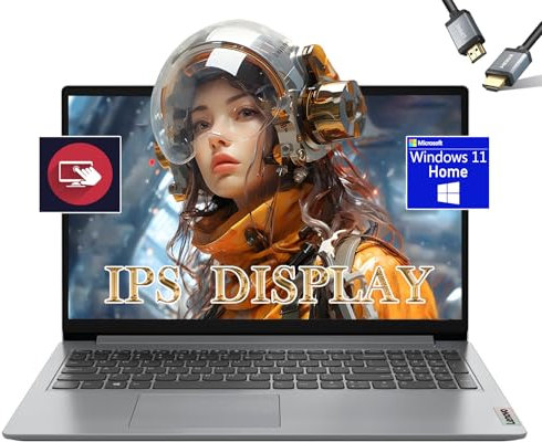 Lenovo IdeaPad Ordinateur portable professionnel, écran tactile FHD 1080p, Intel Core i3-1215U, 24 Go de RAM, SSD PCIe de 1 To, Wi-Fi 6, Webcam, Windows 11 Home, avec 1 an Office 365