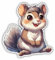 Samunshi® Süßes Kawaii Eichhörnchen als Sticker Anime Tiere Autoaufkleber für Motorrad Fahrrad Roller oder Auto Sticker Fahrrad Mtb Mountainbike Rennrad Cartoon Retro Aufkleber 23x25cm