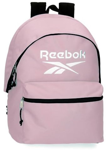 Reebok Boston Mochila Escolar Doble Compartimento Adaptable a Carro Portátil 15,6 Pulgadas Rosa 31x45x15 cms Poliéster by Joumma Bags