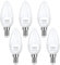 YUNRRD E14 LED Light Bulb,Cool White 6000K,6W (60 Watts Equivalent) E14 LED Candle Bulb,SES Small Edison Screw in Light Bulbs,550 Lumen,Energy Saving Candle Light Bulbs,220-240V,Non-Dimmable,Pack of 6