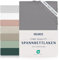 Dreamzie Spannbettlaken 90x200 cm - 35 cm Tiefe Tasche - 100% Mikrofaser Bettlaken - Anthrazit, Schadstoffgeprüft(Oeko TEX), Bettlaken mit Gummizug