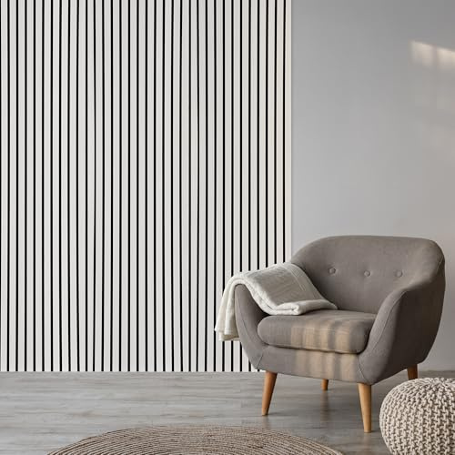 Fuse Acoustic Wooden Wall Panel in White Oak, 240cm x 60cm (4 Pack)